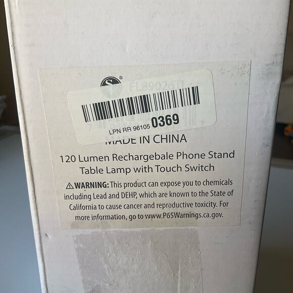 120 Lumen Rechargebale Phone Stand Table Lamp with Touch Switch, White - Picture 7 of 7